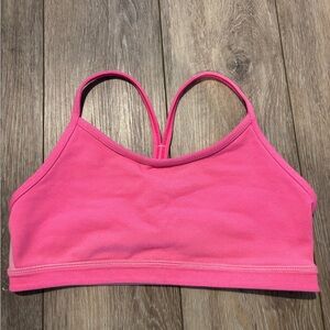 Lululemon Pink And Tan Striped Bra Size 6 sports bra